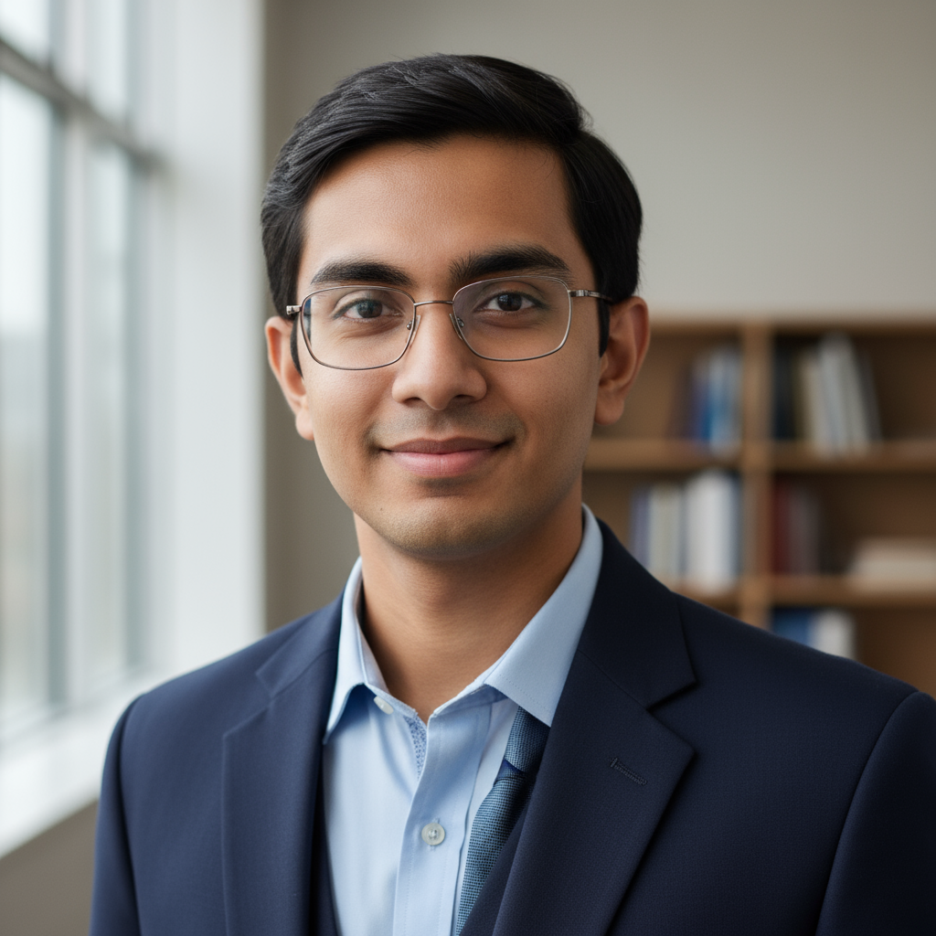 Young Indian male student smiling while eating homemade food from tiffin box in college cafeteria