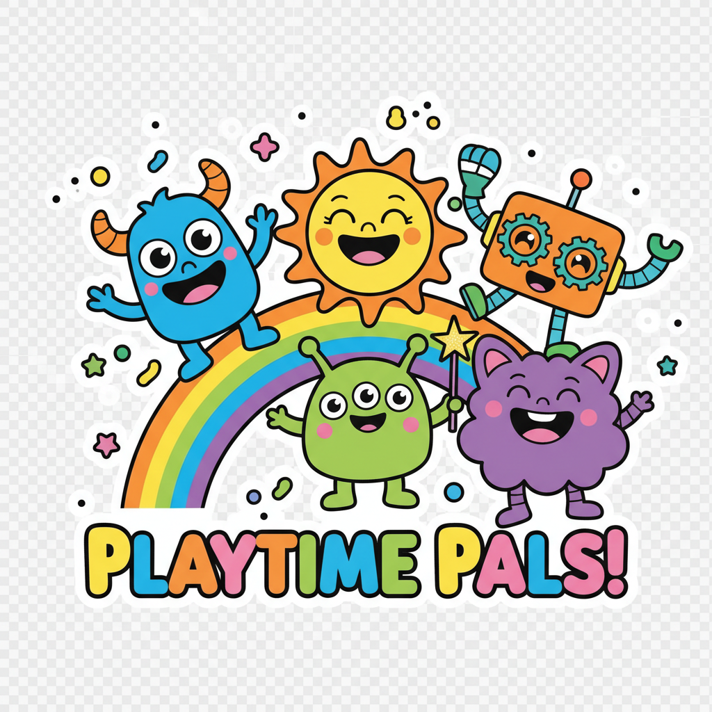 Kinderanimatie met kleurrijke karakters en vrolijke sfeer