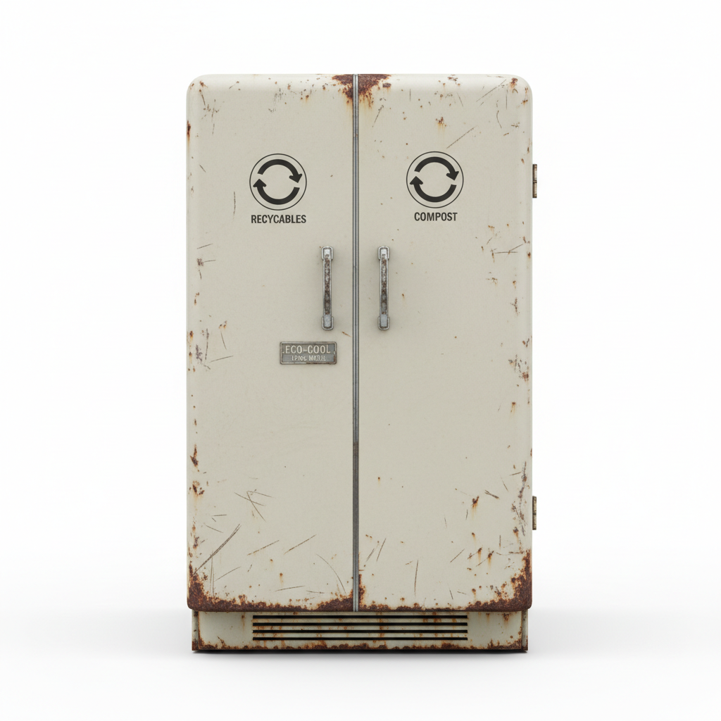 Double Door Refrigerator - scrap recycling pickup