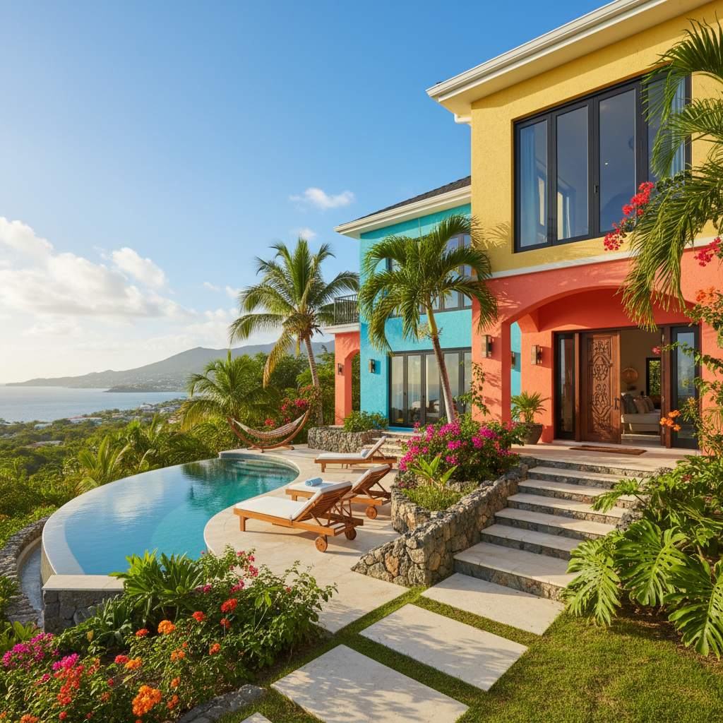 Caribbean home in St. Maarten representing property and home insurance coverage