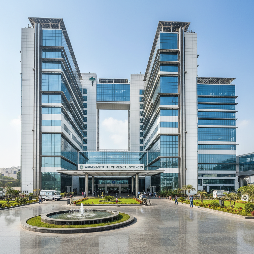 AIIMS Delhi hospital and medical college building exterior