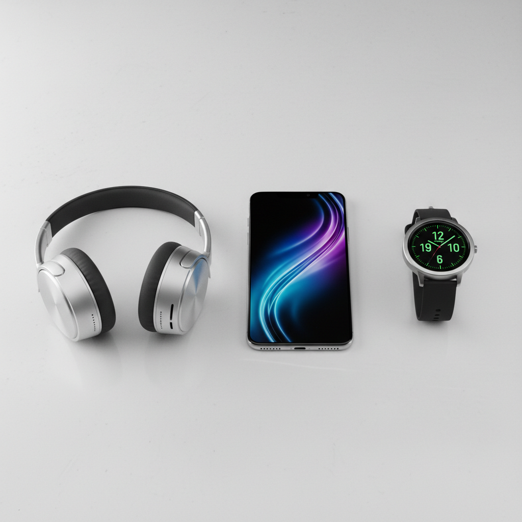 Modern product display on clean white background