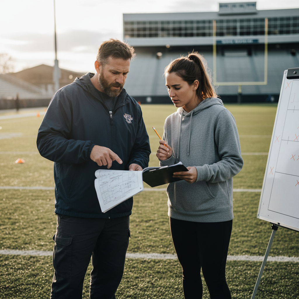 Two coaches having a deep strategy conversation