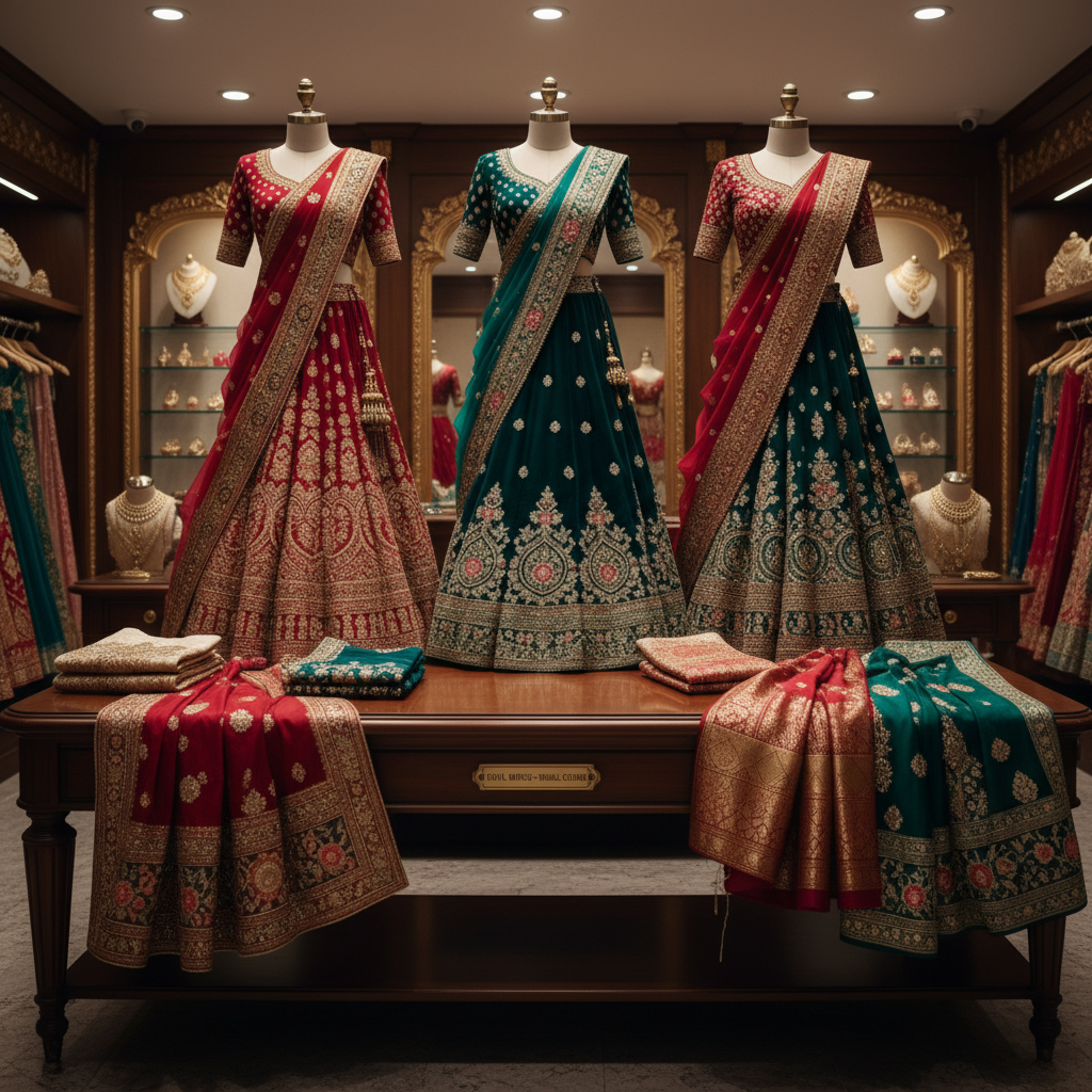 Sai Collections boutique store showcasing sarees and jewellery