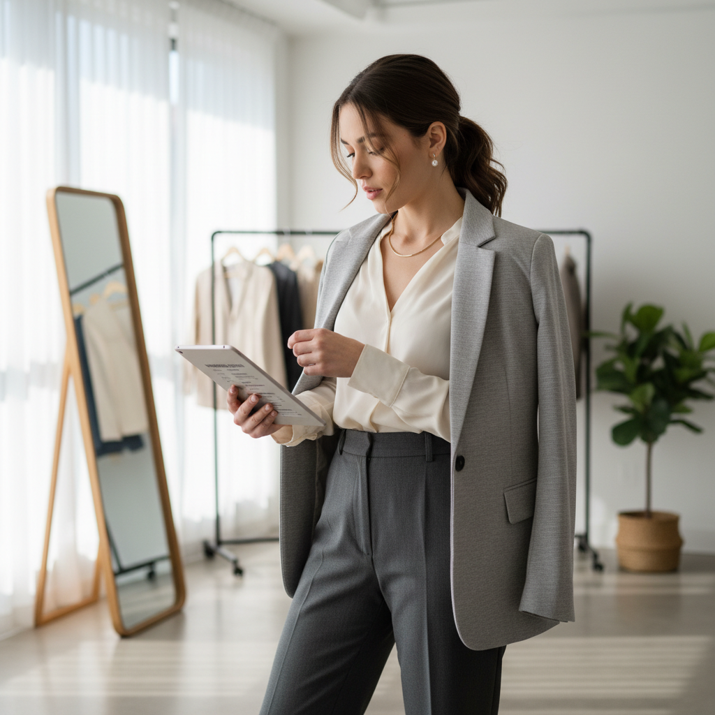 Femme professionnelle avec tablette, gérante de location saisonnière