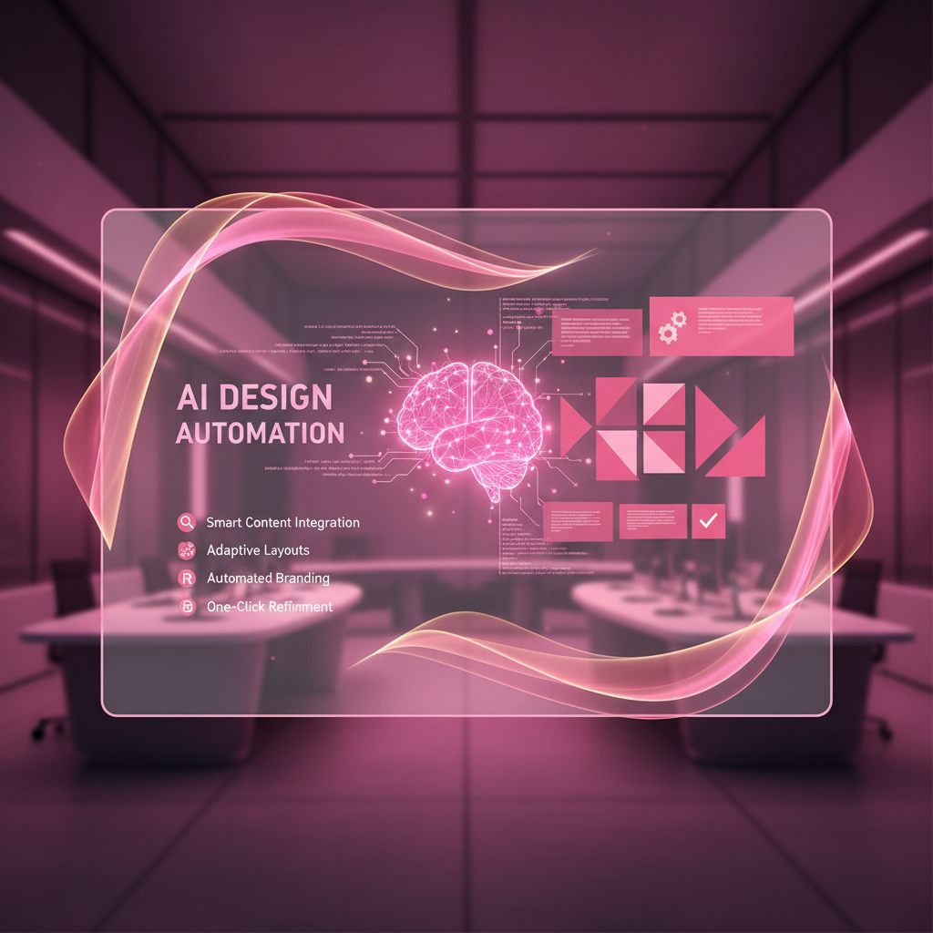Pink AI slide design automation visualization