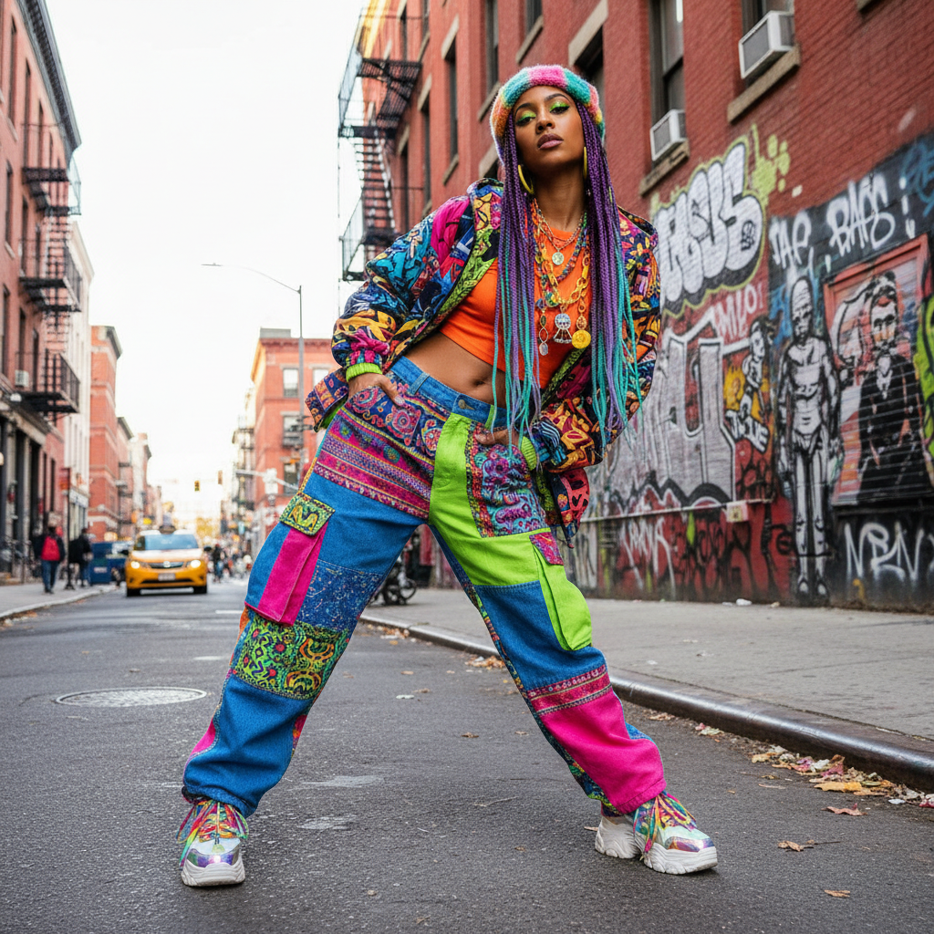 Colorful street fashion