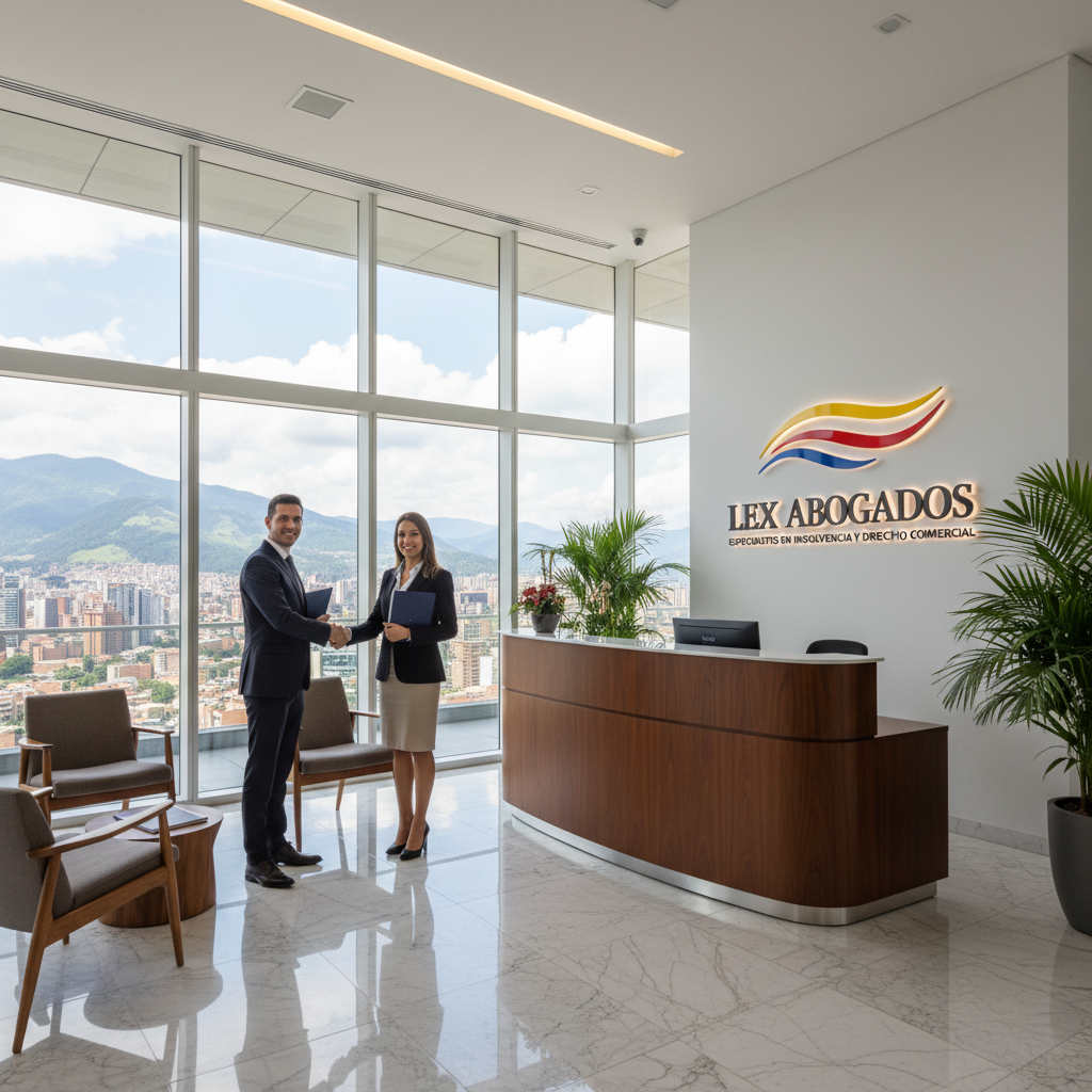 Two senior business professionals in formal attire shaking hands in modern London boardroom, bright professional environment