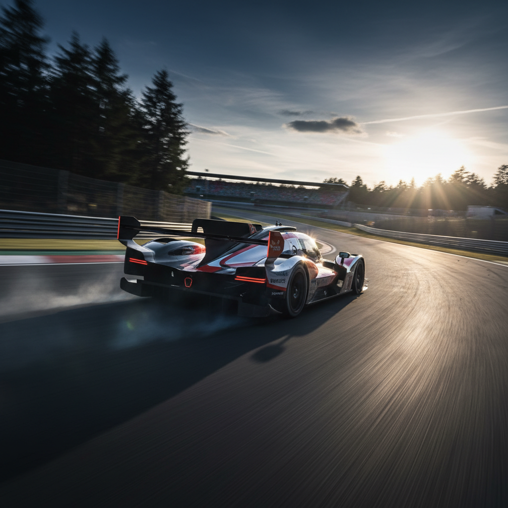 VX-R Le Mans on Nurburgring circuit with dramatic lighting