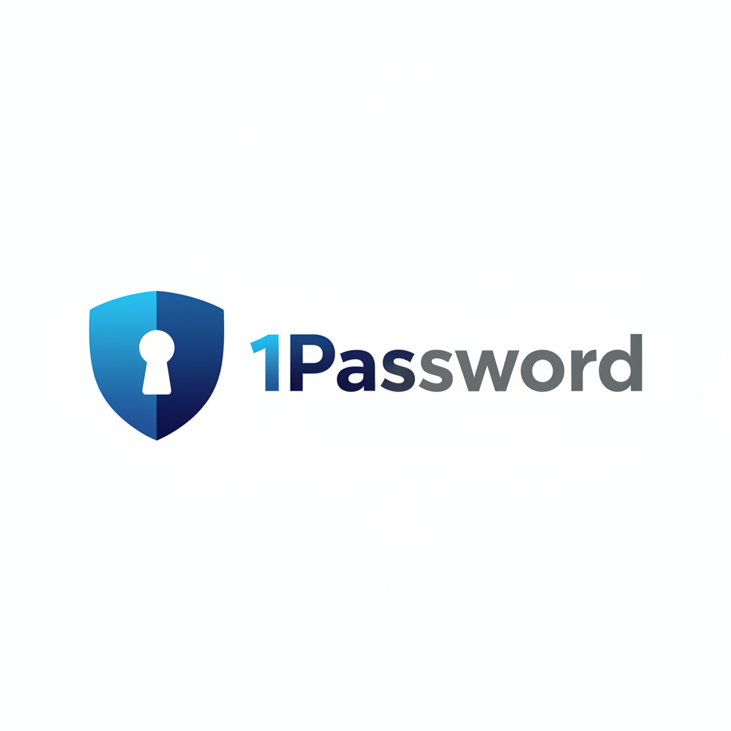 1Password app logo — blue keyhole icon on white background