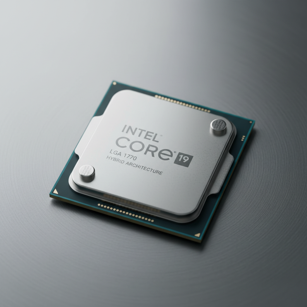 Intel CPU processor chip close up