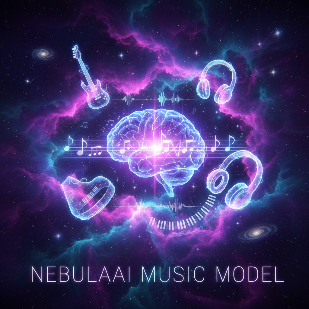 Purple music AI visualization