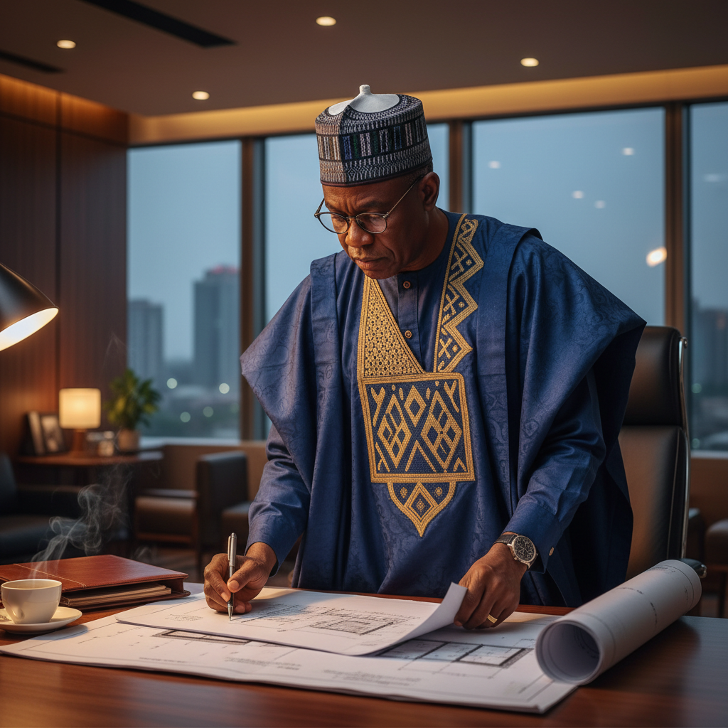 Legal aid workers reviewing documents in a Nigerian courthouse, bright interior, wooden benches, focused expressions