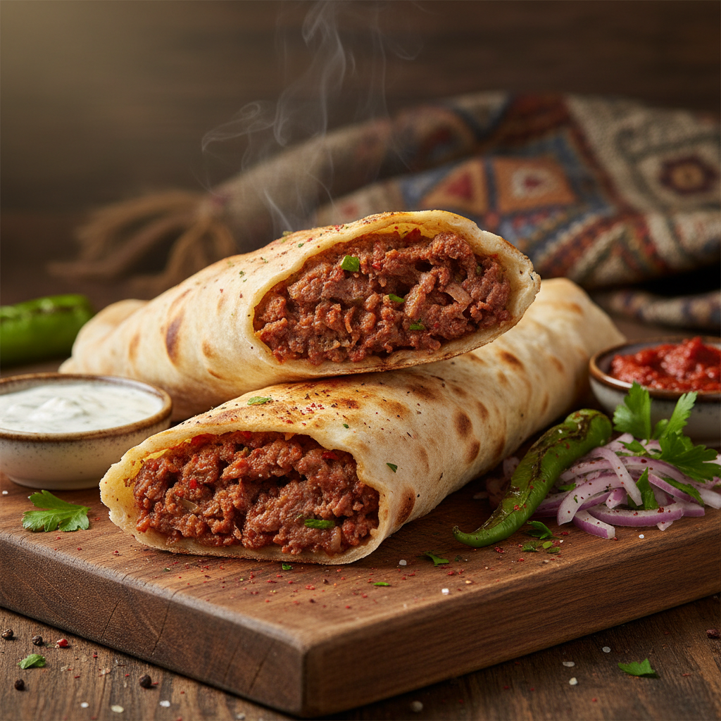 Şanlıurfa kebabı, az acılı kıyma şiş kebabı