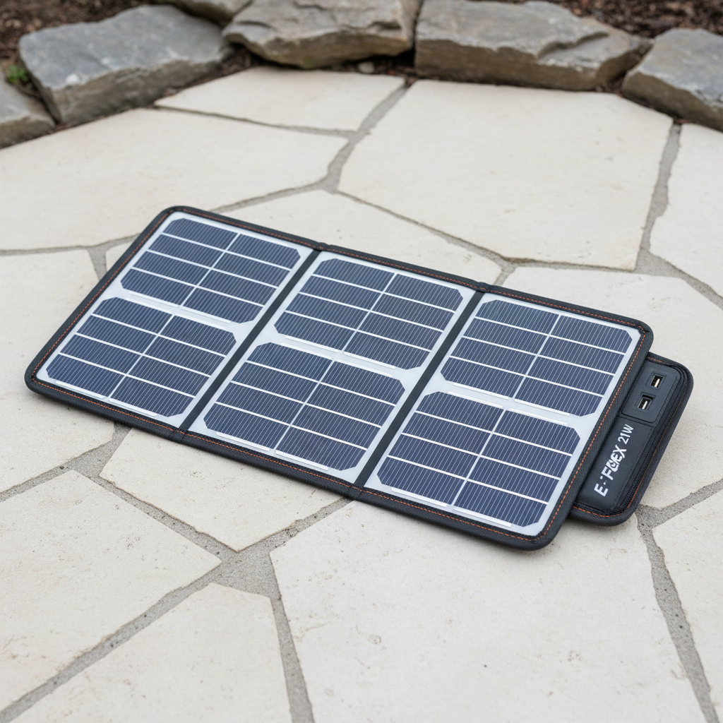 Panneau solaire ultra-léger Renogy E.FLEX 21W 0.6kg, chargeur solaire portable pour randonnée