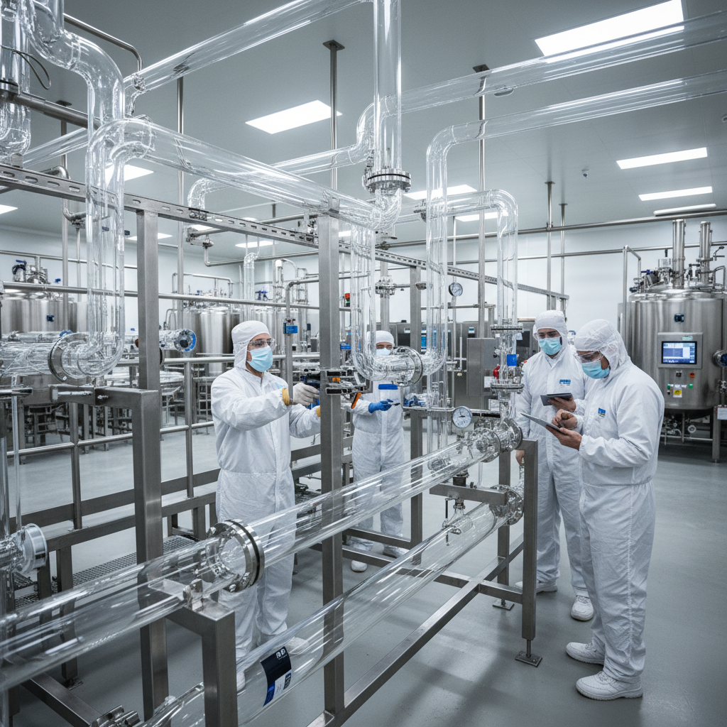 Borosilicate glass process piping installation in pharmaceutical manufacturing facility
