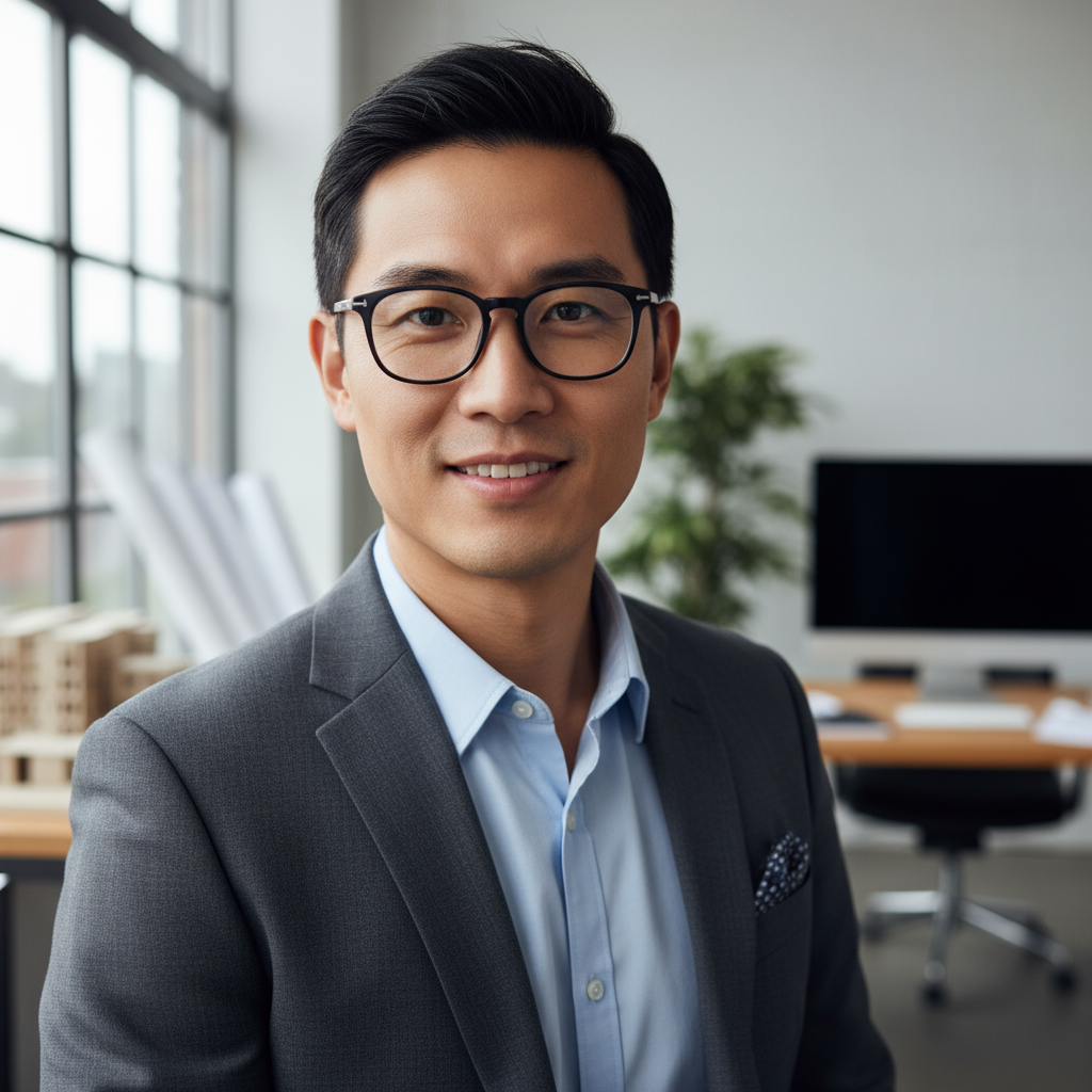 Professional headshot of Carlos Ruiz, interior designer specializing in bathroom renovations in Barcelona