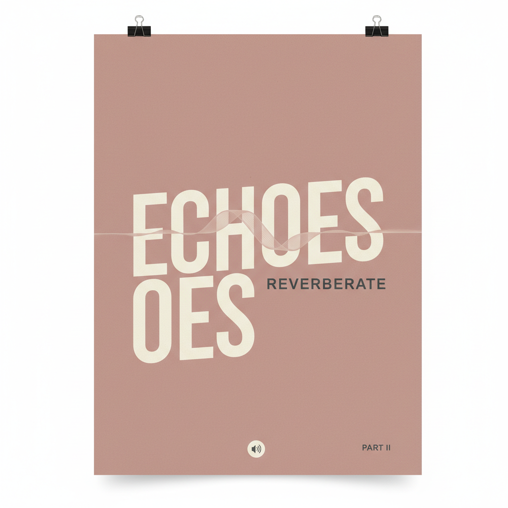 Graphic design poster series with strong typographic composition and minimal color palette