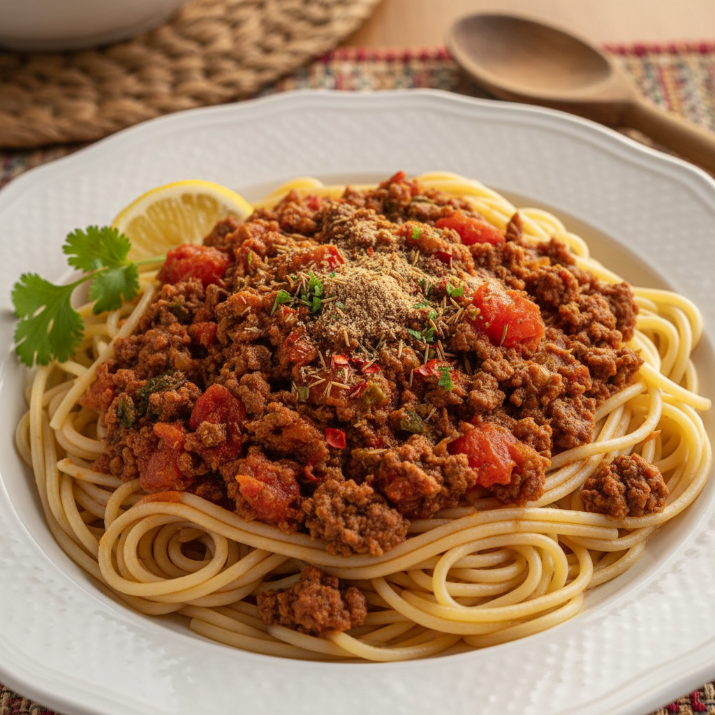 Spaghetti Bolognese — Nigerian food dish