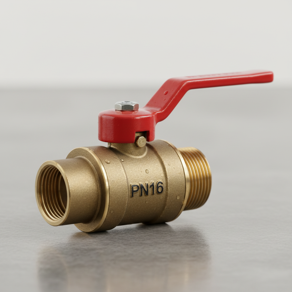 Brass ball valve industrial grade PN16 pressure rating