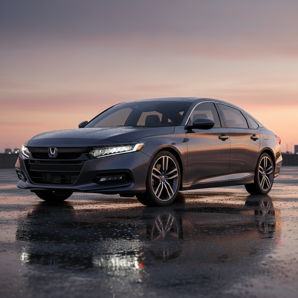 Blueprint technical drawing of Honda accord