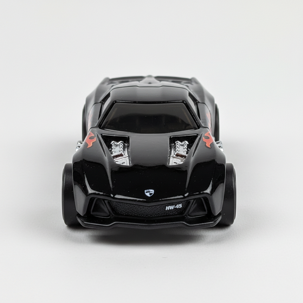 Black HW-45 mainline die-cast car standard edition
