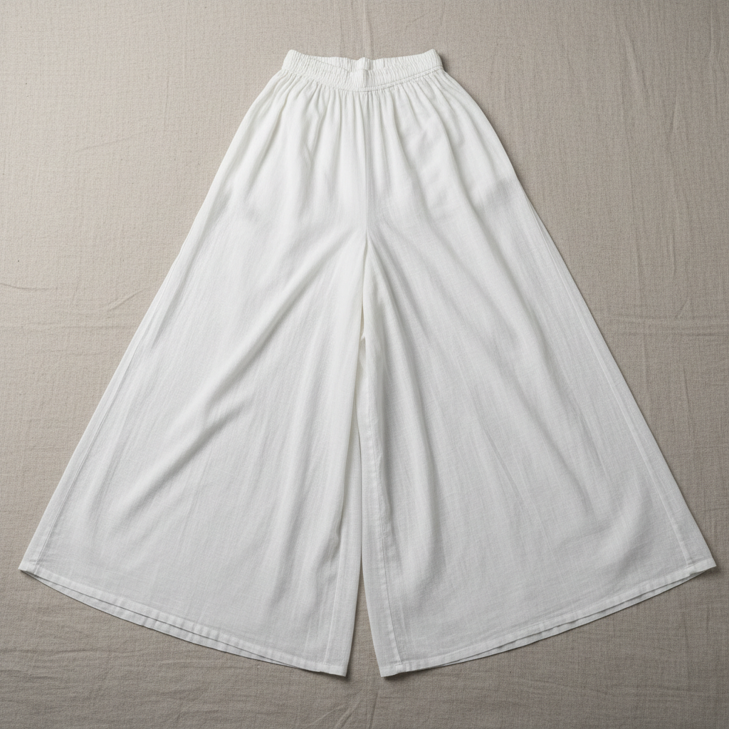 Beige Khadi palazzo set, light airy fabric, traditional Indian casual wear