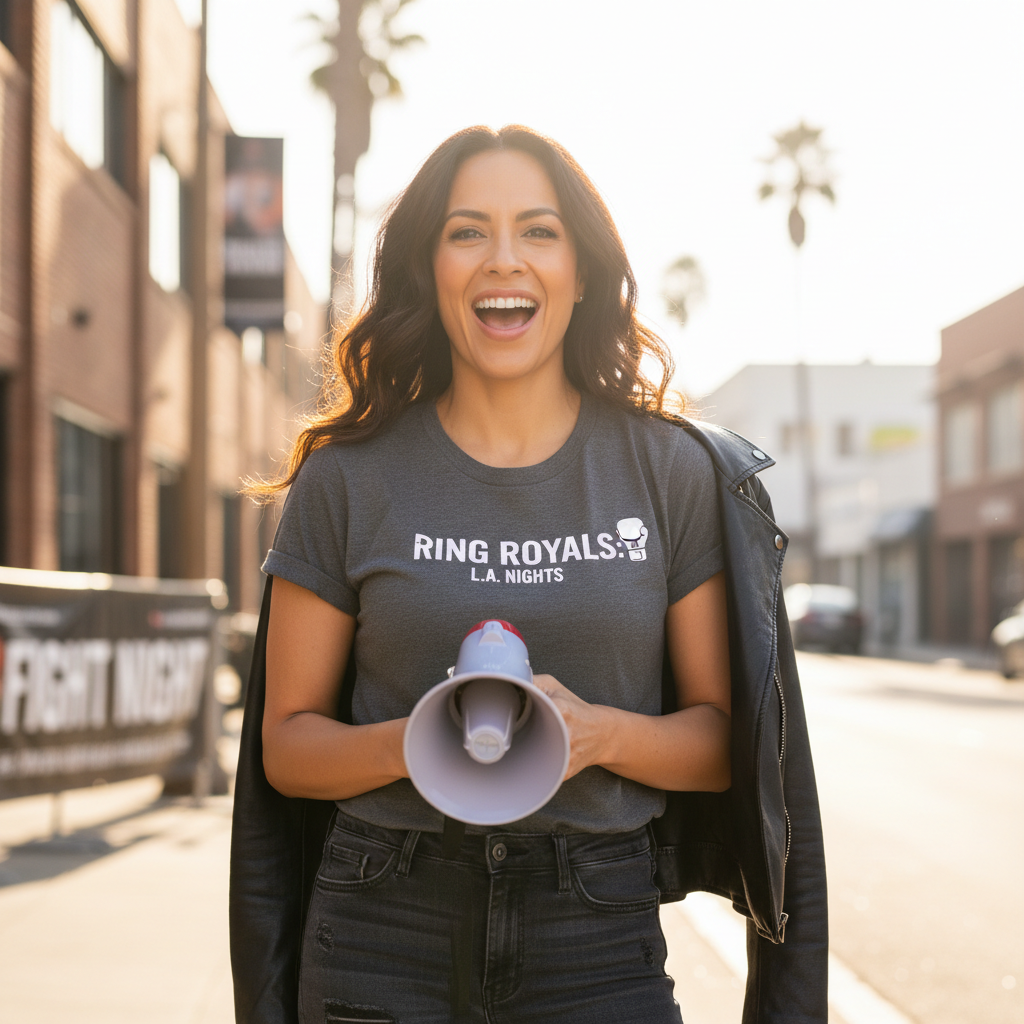 Lucia Fernández, Latina woman in her 30s, boxing event promoter from Albuquerque