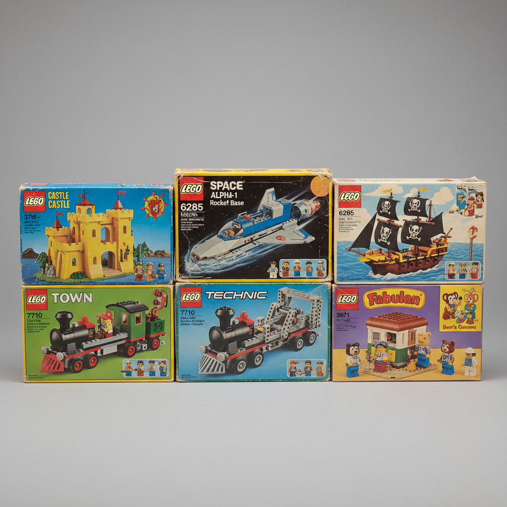 Rare vintage LEGO sets sealed in boxes, collector items with significant value