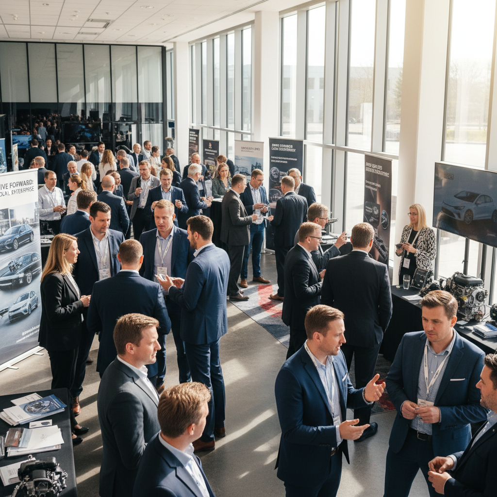 Business professionals networking at an indoor cocktail event