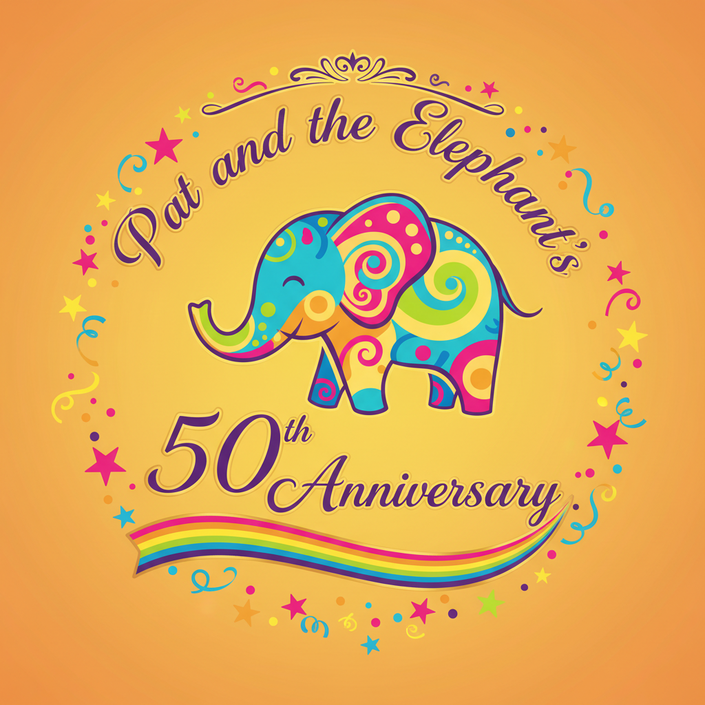 Pat and the Elephant 50th anniversary logo — accessible transportation since 1975