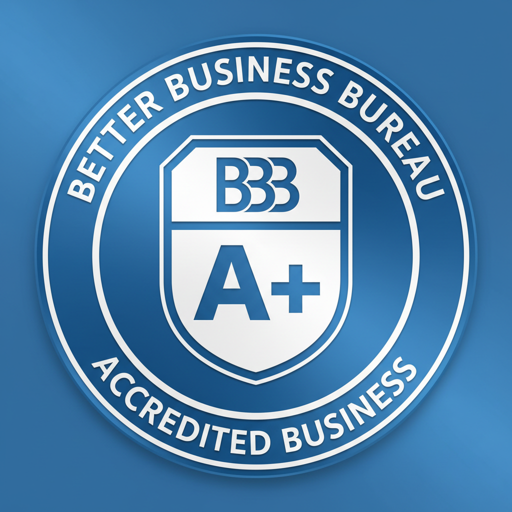 Better Business Bureau A+ rating badge