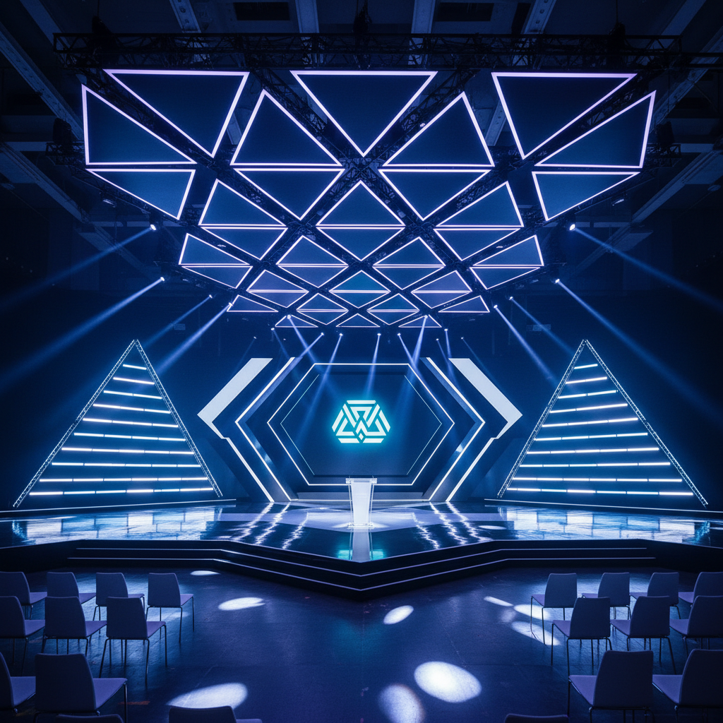 Brand launch environment with architectural interior and controlled atmospheric lighting suggesting launch readiness