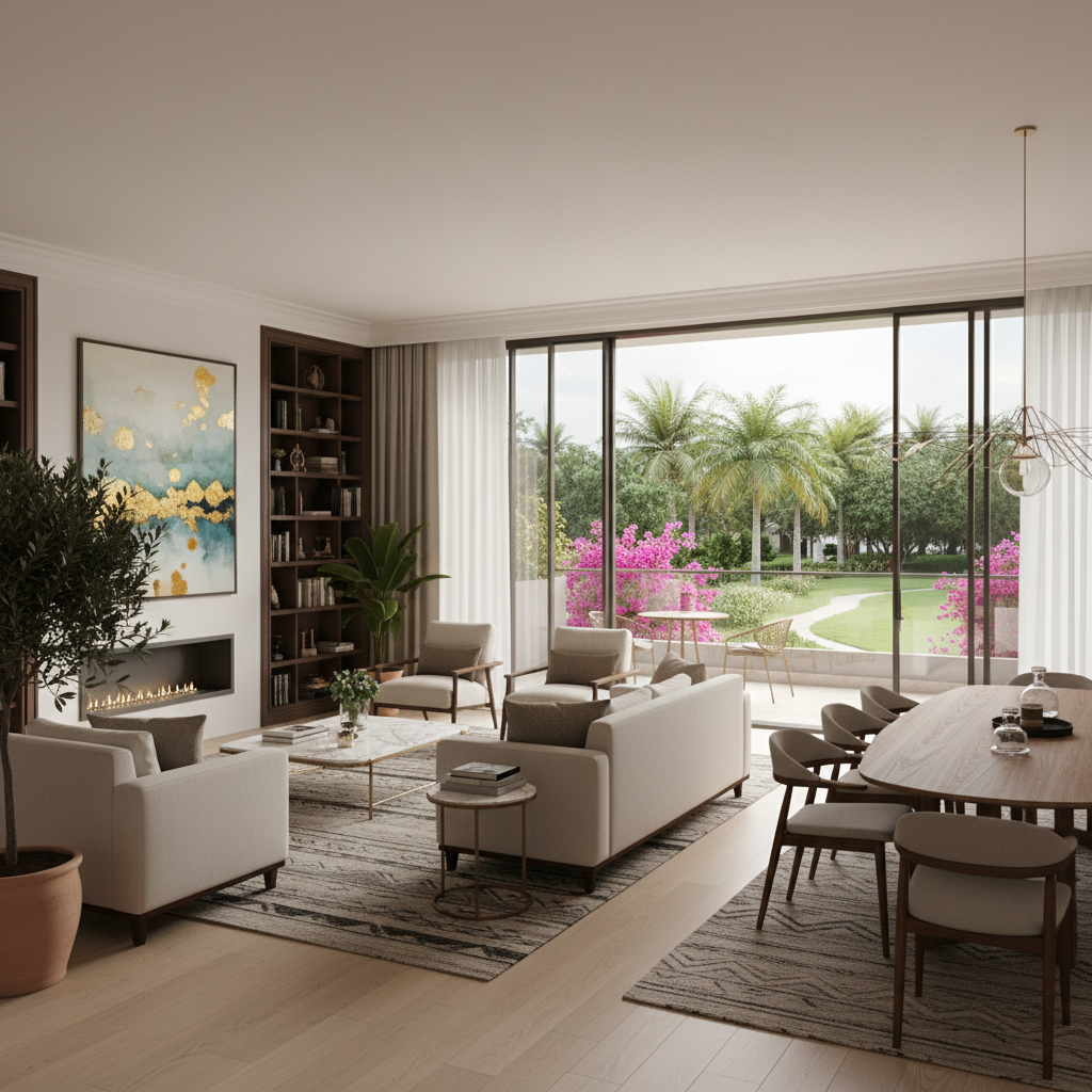 3BHK apartment with balcony and city view in New Town Rajarhat Kolkata