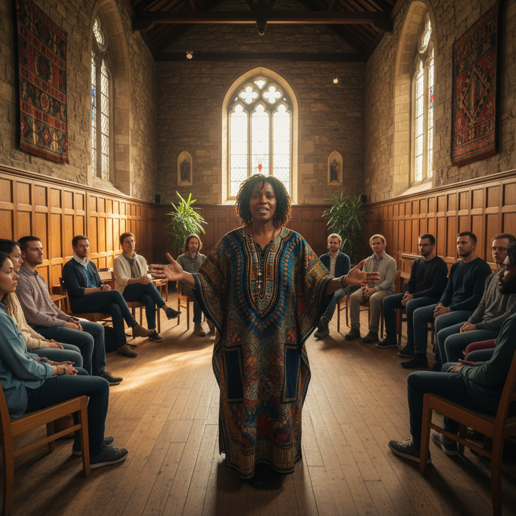 Sofia Reyes, community organizer speaking at LGBTQ+ rally in Los Angeles