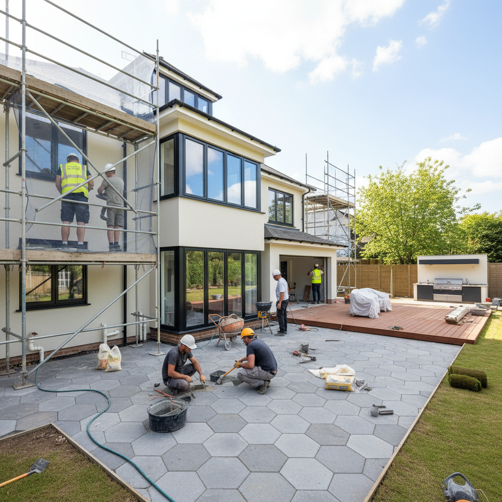 Prenova in vzdrževanje nepremičnine v teku s prikazom sodobnih nadgradenj in popravil