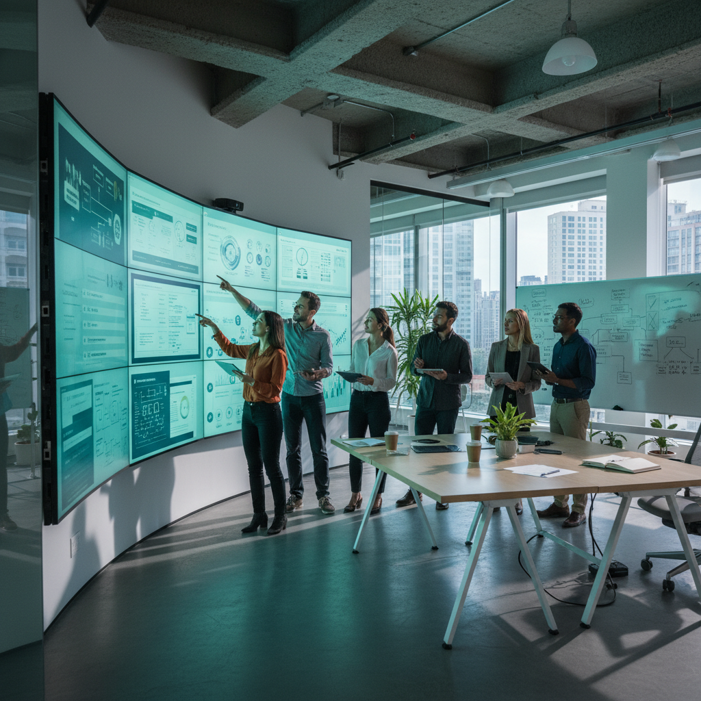 IT consulting team working on enterprise software solutions and digital transformation projects