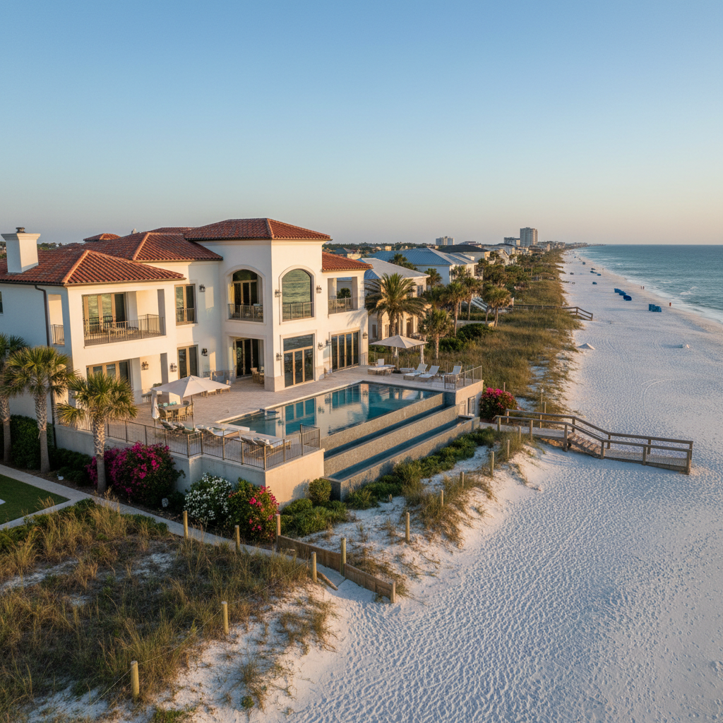 Luxury beachfront vacation rental property in Panama City Beach perfectly maintained
