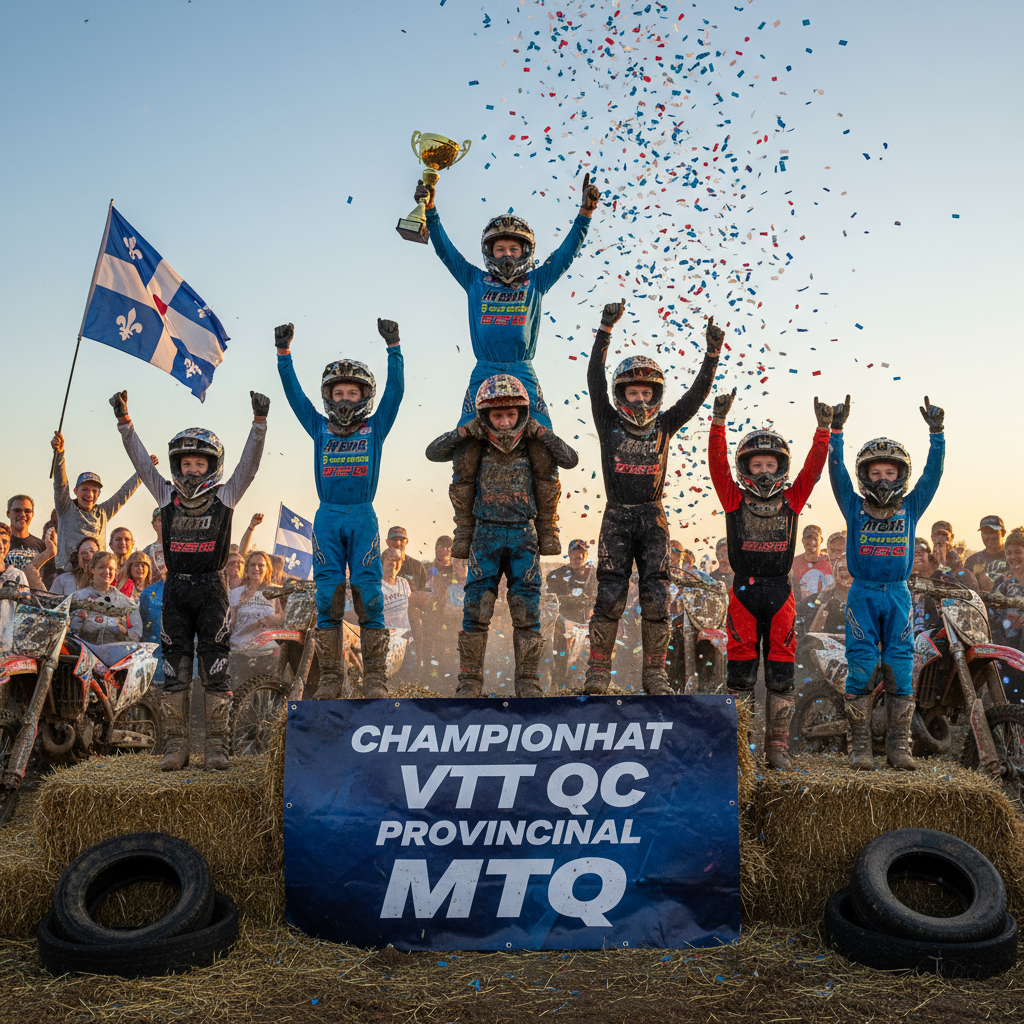 Winners podium celebration at the Tribal Championship Series motorsport event