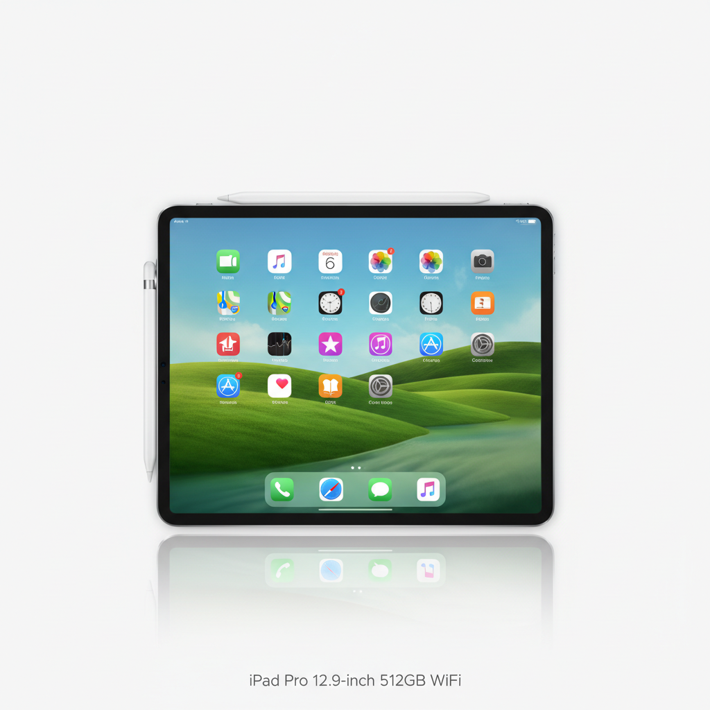 iPad Pro tablet with large display and Apple Pencil