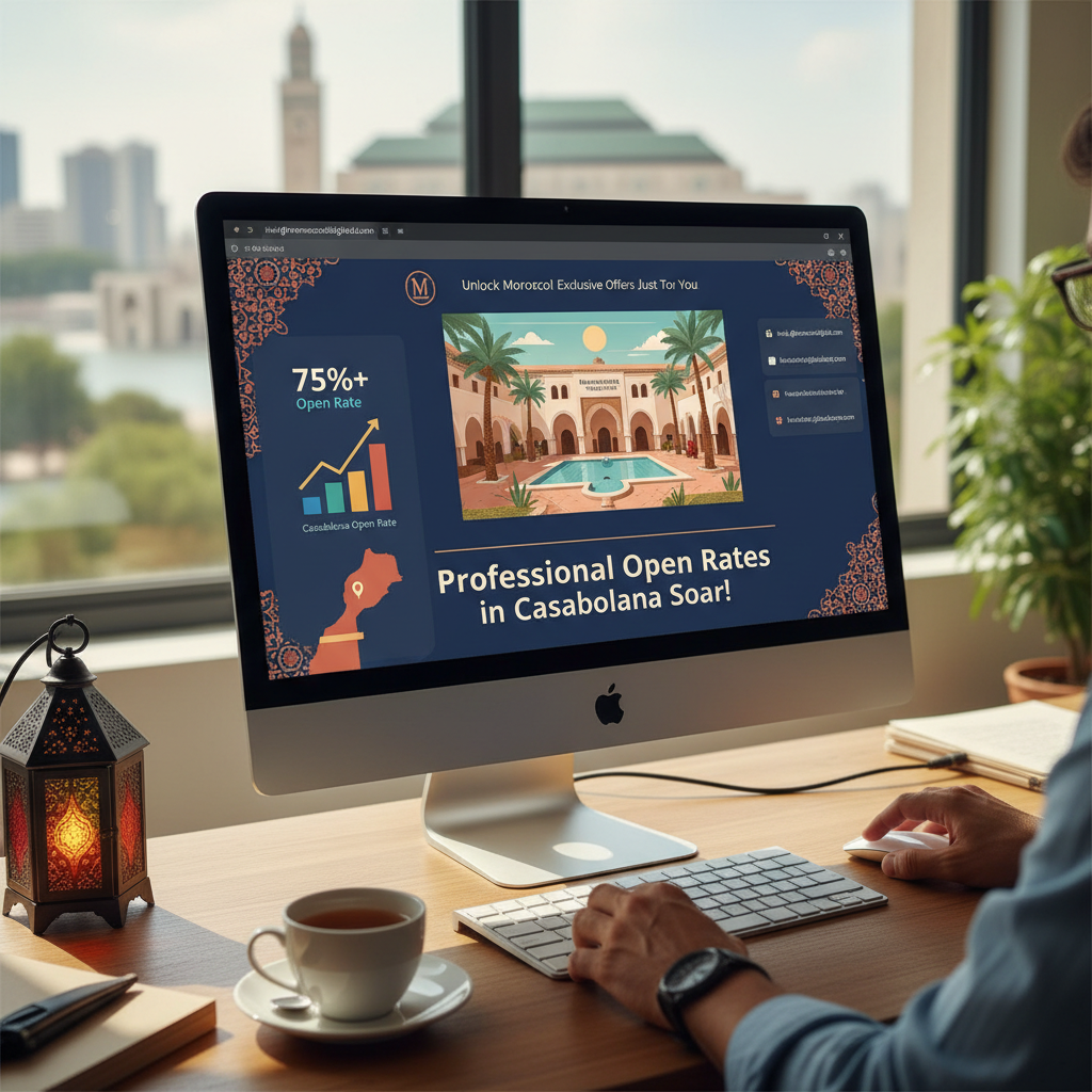 Campagne emailing marketing digital Maroc - taux ouverture email professionnel Casablanca