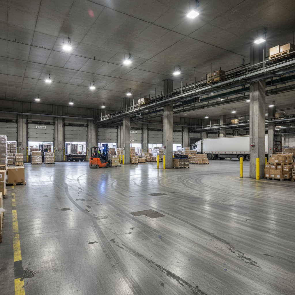 Industrial containment area with waterproof coating application for chemical secondary containment