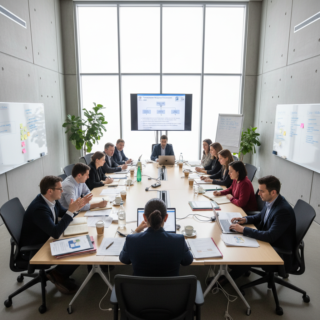 XPCHEM leadership team in corporate meeting room