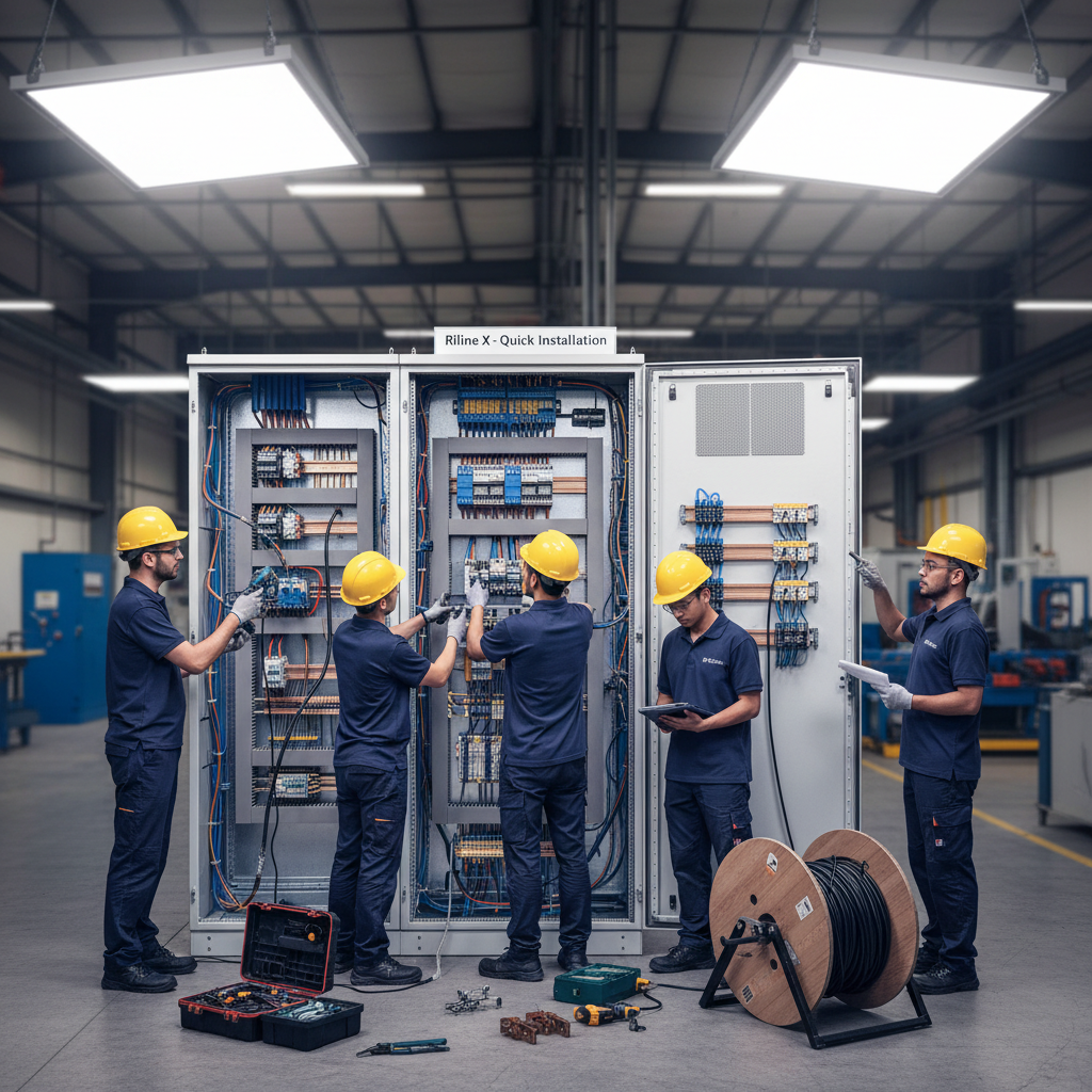 Smart systems engineers working on building automation installation, professional team collaborating on technical setup