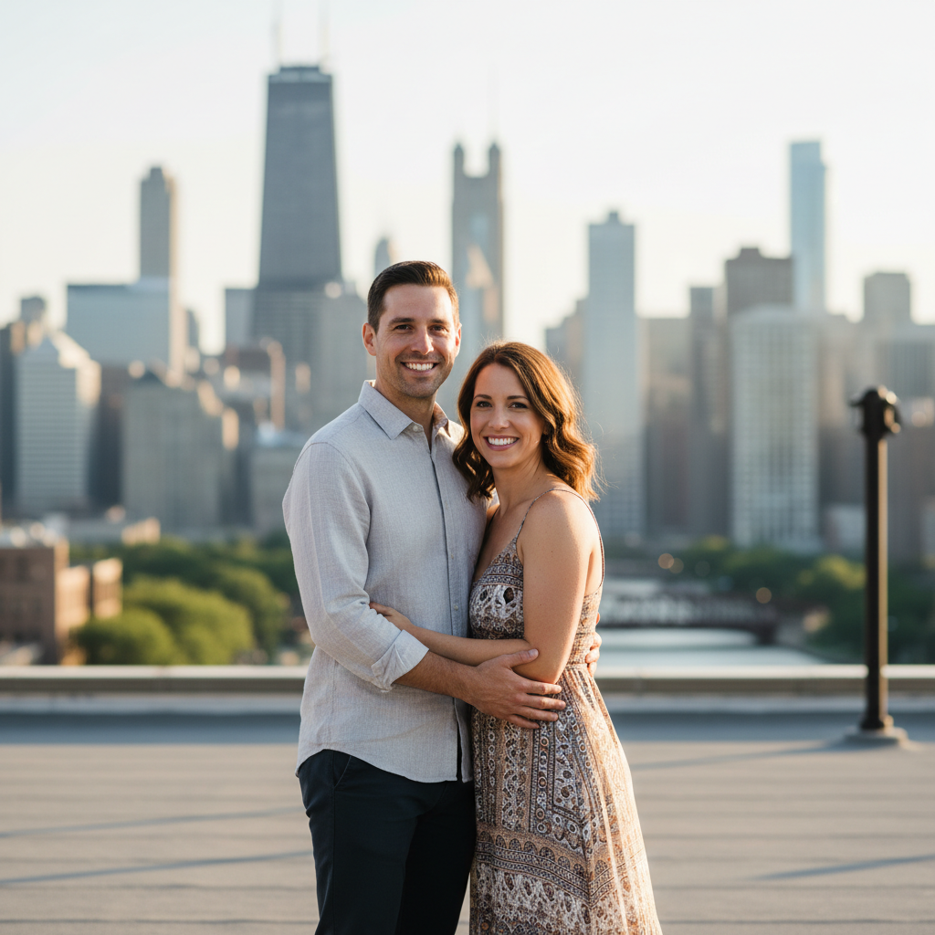 James and Priya K. happy couple from Chicago Illinois