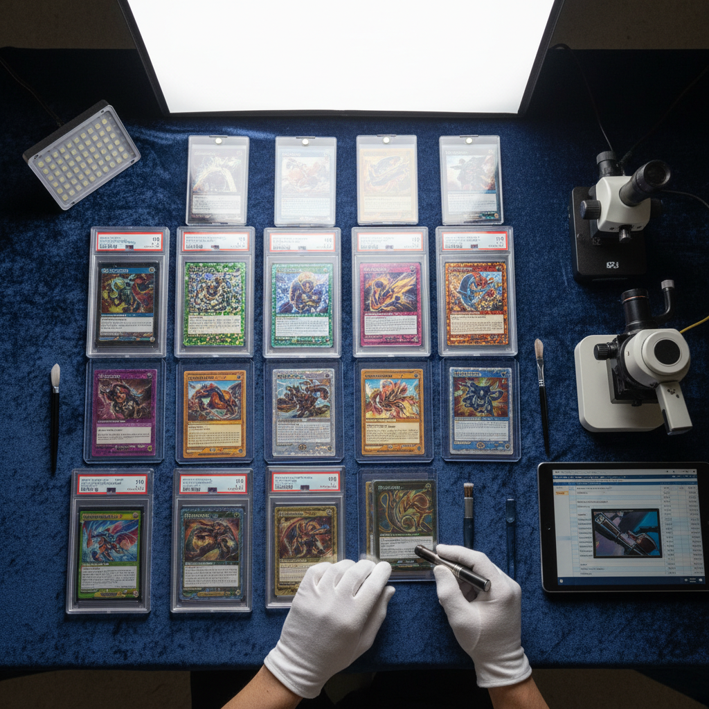 Rare vintage Magic the Gathering card displayed under dramatic spotlight on dark background