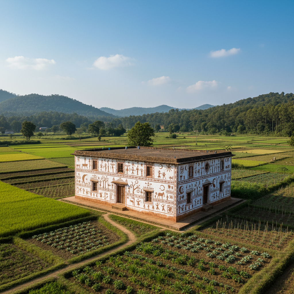 Sprawling farmhouse with lush green fields, private pool and organic garden in Pune outskirts