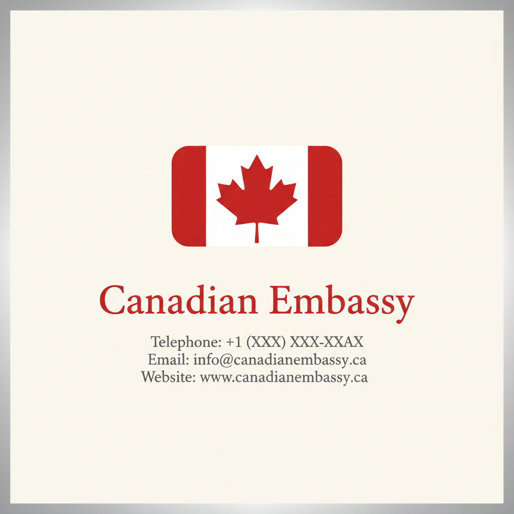 Canadian flag icon for embassy contact information