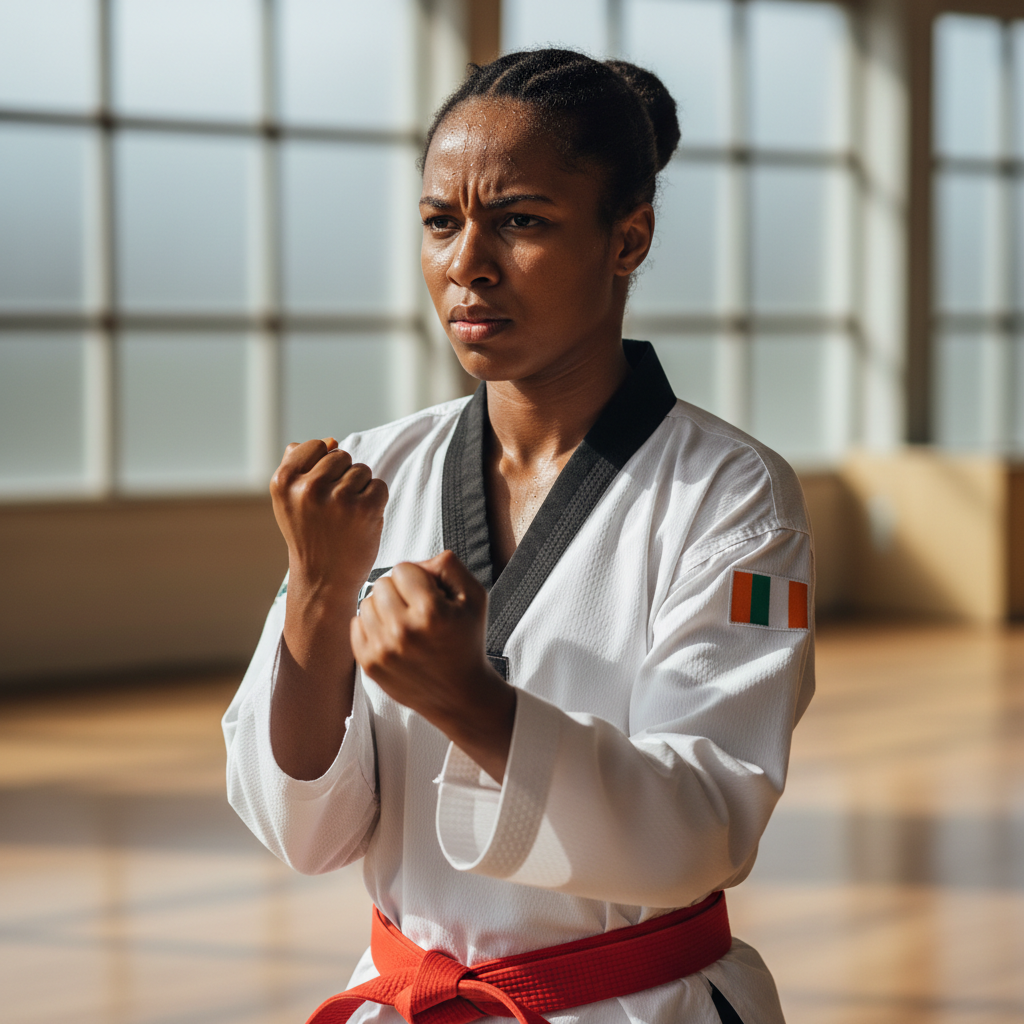 Portrait de Diallo Fatoumata, athlète nationale ivoirienne de poomsae