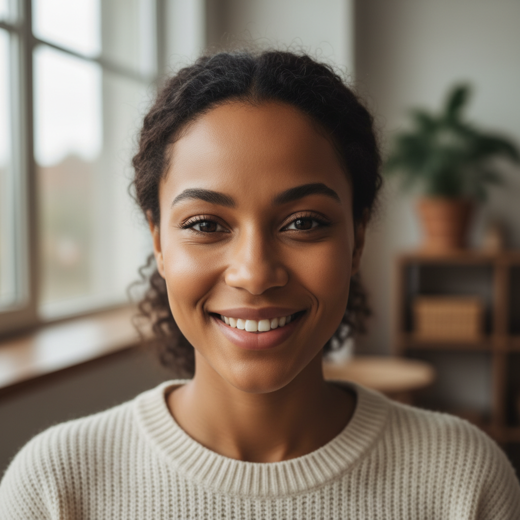 Aaliyah Washington young Black woman with natural hair smiling warmly